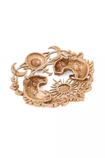 Twin tigers celestial brooch