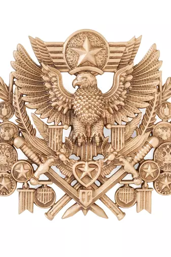 Imperial eagle crest brooch