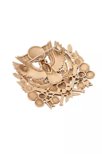 Imperial eagle crest brooch