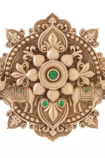 Verdant crystal radiance brooch