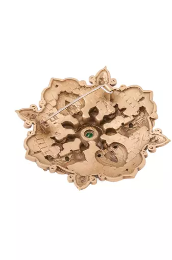 Verdant crystal radiance brooch