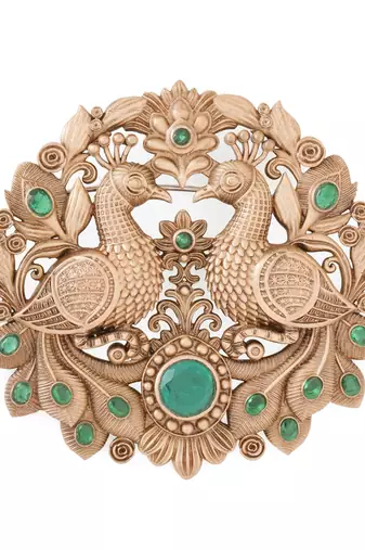 Peacock splendor brooch