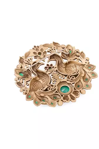 Peacock splendor brooch