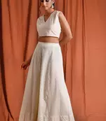 Off white and golden blouse