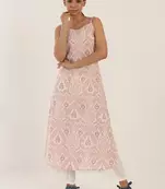 Pine cone color cotton slip with multicolor motif