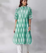 Aquamarine green ikkat kurta