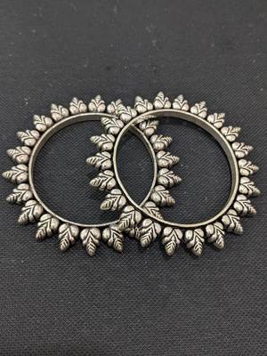 Oxidised silver kolhapuri traditional designer bangles 2