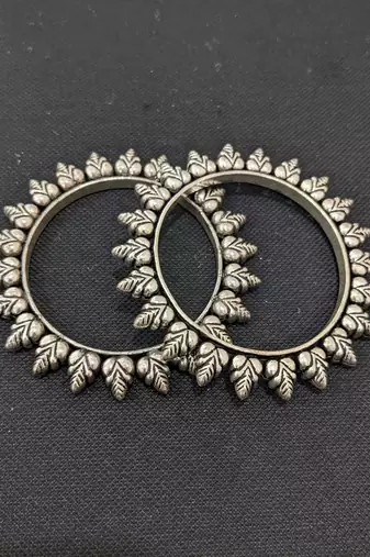 Oxidised silver kolhapuri traditional designer bangles