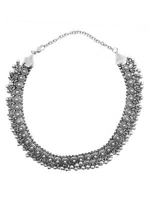 Oxidised choker with ghungroo design 4