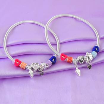 Memoir brass silver flexible fashion anklet kada for women 1