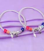 Memoir brass silver flexible fashion anklet kada for women