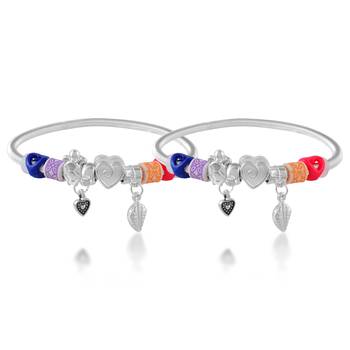 Memoir brass silver flexible fashion anklet kada for women 3