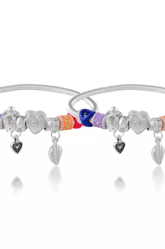 Memoir brass silver flexible fashion anklet kada for women