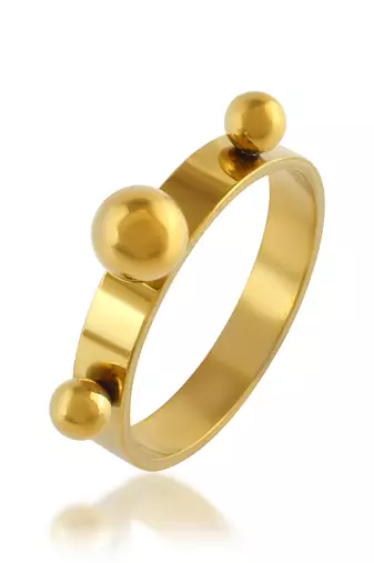 Memoir brass gold fashion finger ring men women