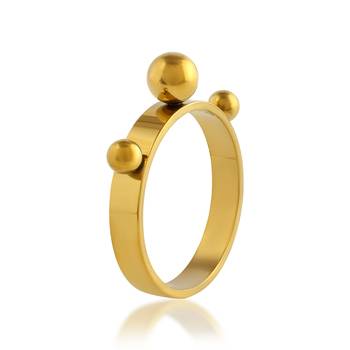 Memoir brass gold fashion finger ring men women 4
