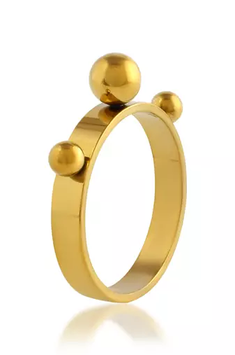Memoir brass gold fashion finger ring men women