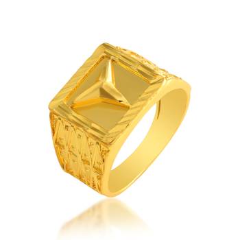 Memoir brass 24kt gold men fashion jewellery finger ring 2