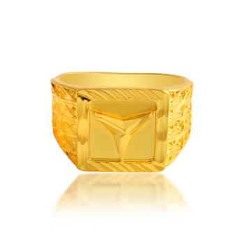 Memoir brass 24kt gold men fashion jewellery finger ring 3