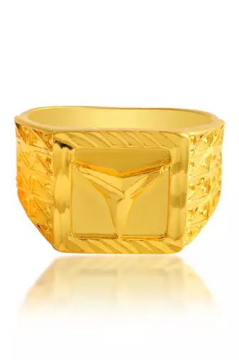 Memoir brass 24kt gold men fashion jewellery finger ring