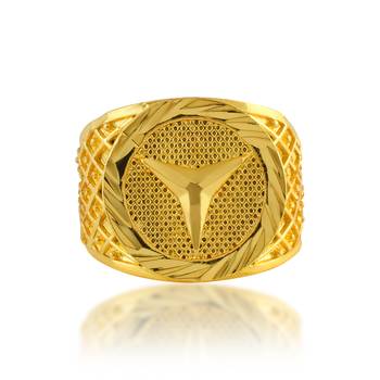 Memoir brass gold fashion finger ring men women 3