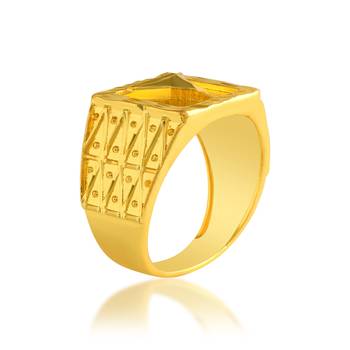 Memoir brass 24kt gold men fashion jewellery finger ring 4