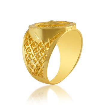 Memoir brass gold fashion finger ring men women 4
