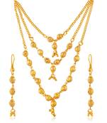 Memoir brass micron 24kt gold plated handmade ball bead chain necklace