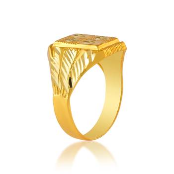 Memoir brass micron gold men traditional finger ring 3