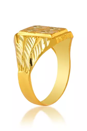 Memoir brass micron gold men traditional finger ring