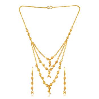 Memoir brass micron 24kt gold plated handmade ball bead chain necklace 2