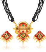 Memoir brass gold handmade necklace set women