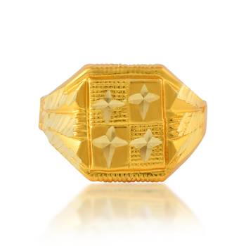 Memoir brass micron gold men traditional finger ring 4