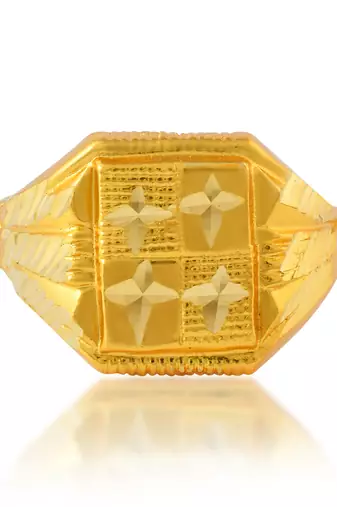 Memoir brass micron gold men traditional finger ring