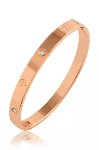 Memoir pure copper cz designer openable cuff kada men women
