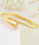 Memoir brass micron gold cz nail design fashion kada openable men women