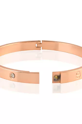 Memoir pure copper cz designer openable cuff kada men women