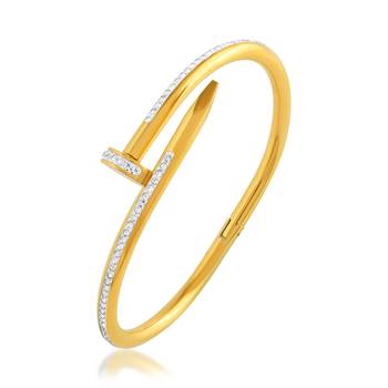Memoir brass micron gold cz nail design fashion kada openable men women 2