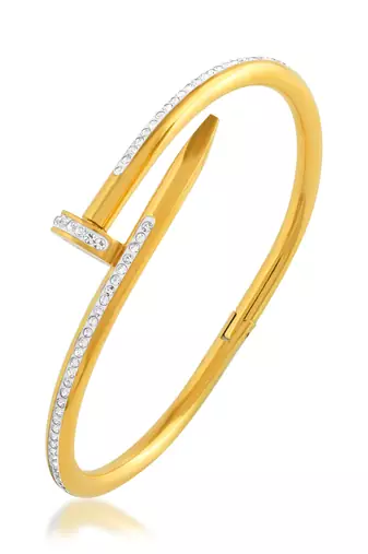 Memoir brass micron gold cz nail design fashion kada openable men women