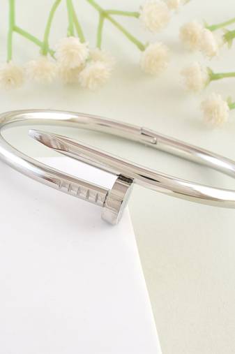 Memoir stainless steel nail design free size openable fashion kada men