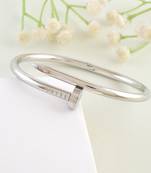 Memoir stainless steel nail design free size openable fashion kada men