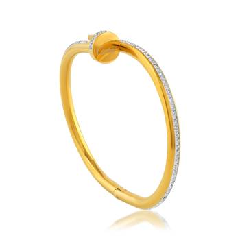 Memoir brass micron gold cz nail design fashion kada openable men women 4