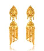 Memoir brass gold small tassled jhumki