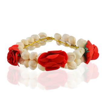 Memoir artificial mogra and rose gajra juda veni hair accessory women 1