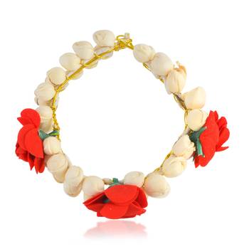 Memoir artificial mogra and rose gajra juda veni hair accessory women 2