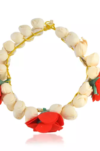 Memoir artificial mogra and rose gajra juda veni hair accessory women
