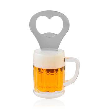 Memoir acrylic beer mug design bottle opener 1