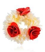 Memoir imitation jasmine with rose elastic gajra veni hair accessory women