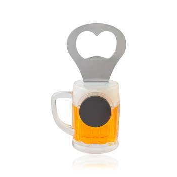 Memoir acrylic beer mug design bottle opener 2