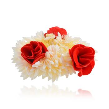 Memoir imitation jasmine with rose elastic gajra veni hair accessory women 2