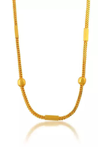 Memoir brass 24kt micron gold thin sober chain men women
